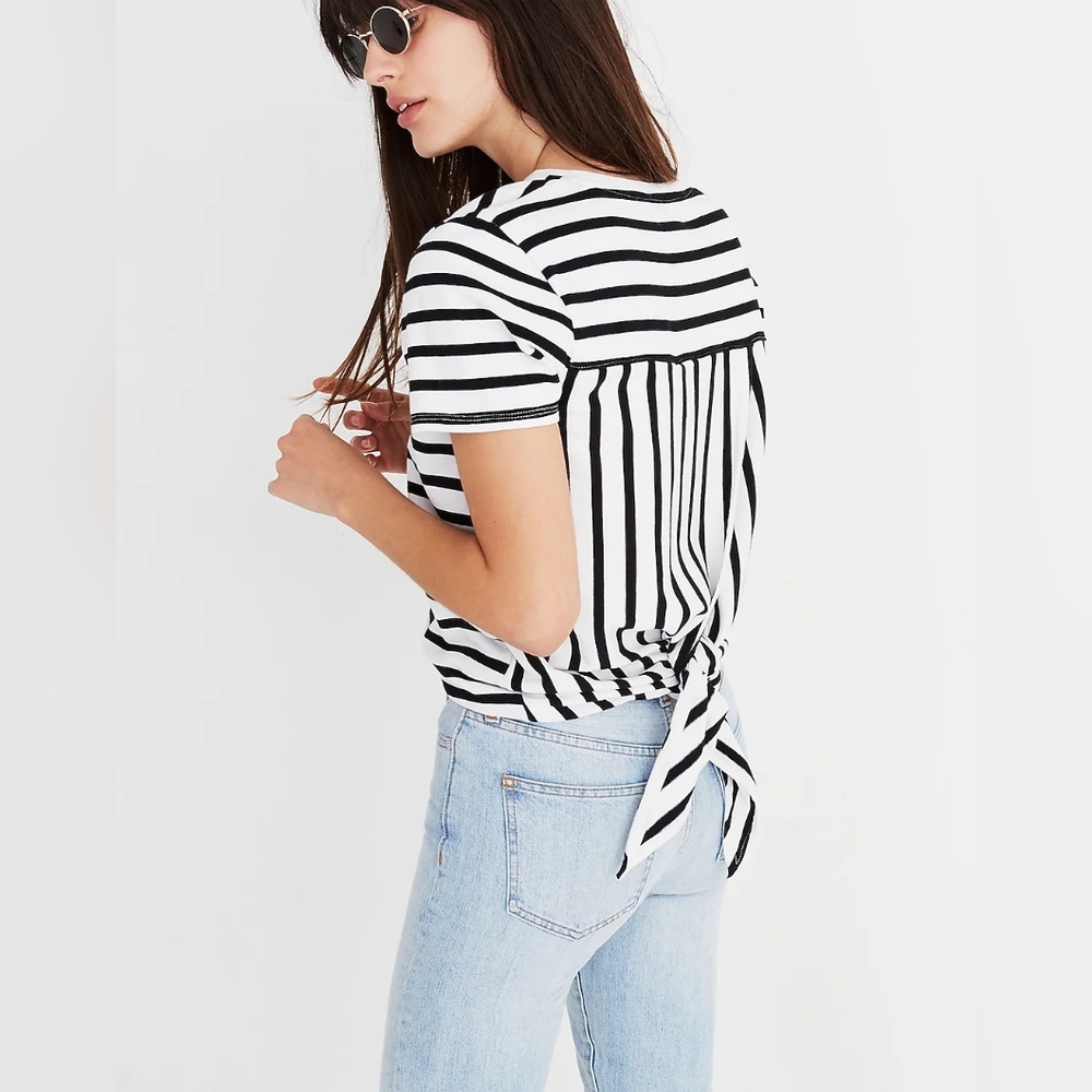 Madewell Striped Tie-Back Tee